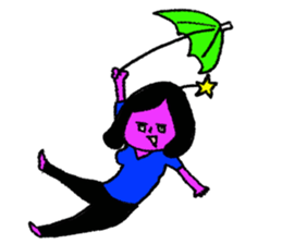 Space girl Julieta sticker #850504