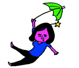 Space girl Julieta sticker #850504