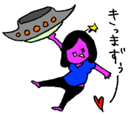 Space girl Julieta sticker #850508