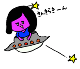 Space girl Julieta sticker #850516