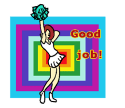 Go!Go! cheerleader sticker #851005