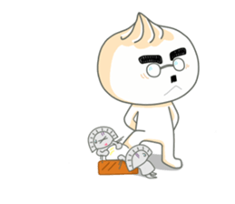 Meat loaf and dumpling sticker #851383