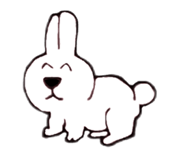 rabbit & bear sticker #852307
