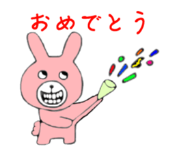 rabbit & bear sticker #852310