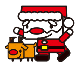 Santa Claus and reindeer sticker #852922
