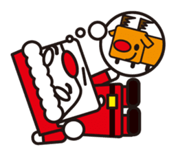 Santa Claus and reindeer sticker #852925