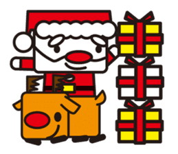 Santa Claus and reindeer sticker #852928
