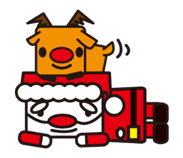Santa Claus and reindeer sticker #852929