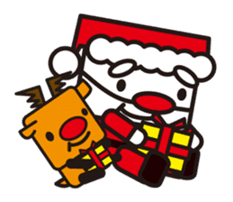 Santa Claus and reindeer sticker #852942