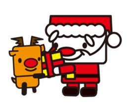 Santa Claus and reindeer sticker #852943