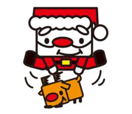Santa Claus and reindeer sticker #852947