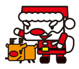 Santa Claus and reindeer sticker #852953