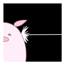 Plump pig stickers sticker #853311