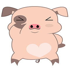 Kiki, the cute chubby little pink piggy