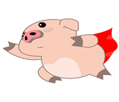 Kiki, the cute chubby little pink piggy sticker #853448