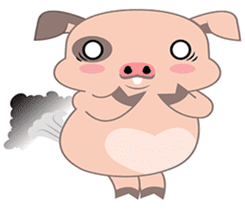 Kiki, the cute chubby little pink piggy sticker #853450
