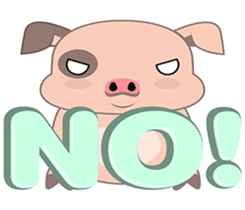 Kiki, the cute chubby little pink piggy sticker #853454