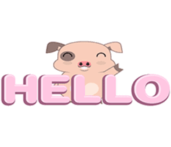 Kiki, the cute chubby little pink piggy sticker #853457