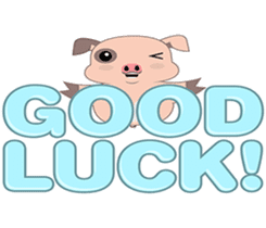 Kiki, the cute chubby little pink piggy sticker #853461