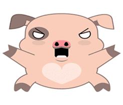 Kiki, the cute chubby little pink piggy sticker #853467