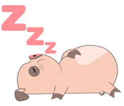 Kiki, the cute chubby little pink piggy sticker #853468