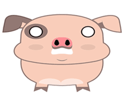 Kiki, the cute chubby little pink piggy sticker #853471