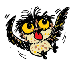 Happy owl family sticker #854000