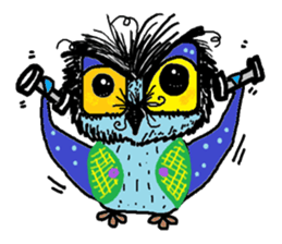 Happy owl family sticker #854012