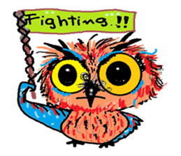 Happy owl family sticker #854013