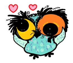 Happy owl family sticker #854014