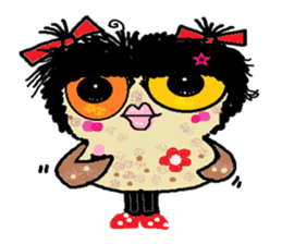 Happy owl family sticker #854019