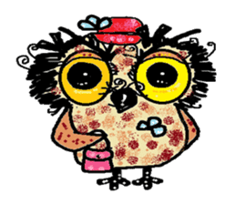 Happy owl family sticker #854026