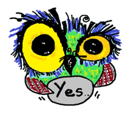 Happy owl family sticker #854038