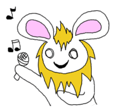 maned rabbit sticker #855056