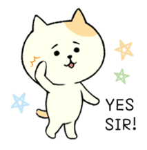 The cat is embarrassing face (simple) sticker #855209