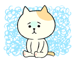 The cat is embarrassing face (simple) sticker #855221