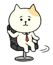 The cat is embarrassing face (simple) sticker #855226