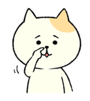 The cat is embarrassing face (simple) sticker #855234