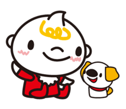 Daily life of a baby and the puppy sticker #855726