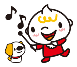 Daily life of a baby and the puppy sticker #855732