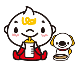 Daily life of a baby and the puppy sticker #855736