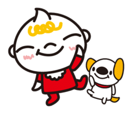 Daily life of a baby and the puppy sticker #855754