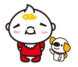 Daily life of a baby and the puppy sticker #855756