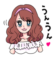 clever and lovely girl sticker #858200