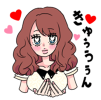 clever and lovely girl sticker #858215