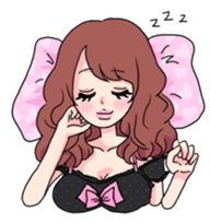 clever and lovely girl sticker #858219