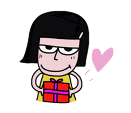 Little girl in cool sticker #858562