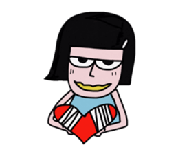 Little girl in cool sticker #858587