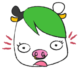 Cattle lazy sticker #858614