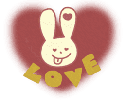 Lovely Love Love Rabbit sticker #859637